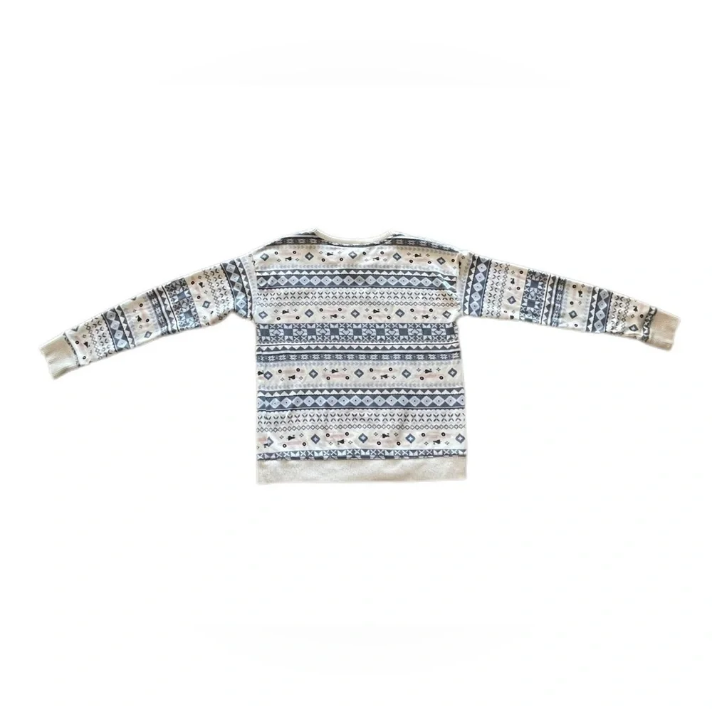 Lauren Conrad Intimates Long Sleeve Top Blue White Pink Design Women’s XS